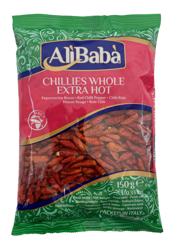 Alibaba Chillies Whole Ex Hot 150g