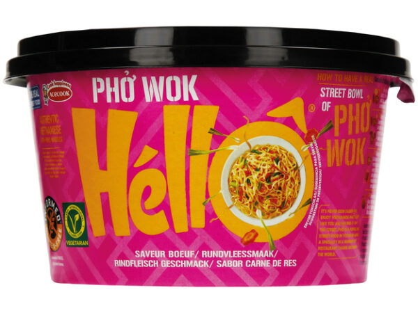 Hello Instant Noodles Pho Wok Beef 76g